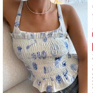 Cara Top Lisa Says Gah Caviar Dreams Blue Multi - SMALL ONLY